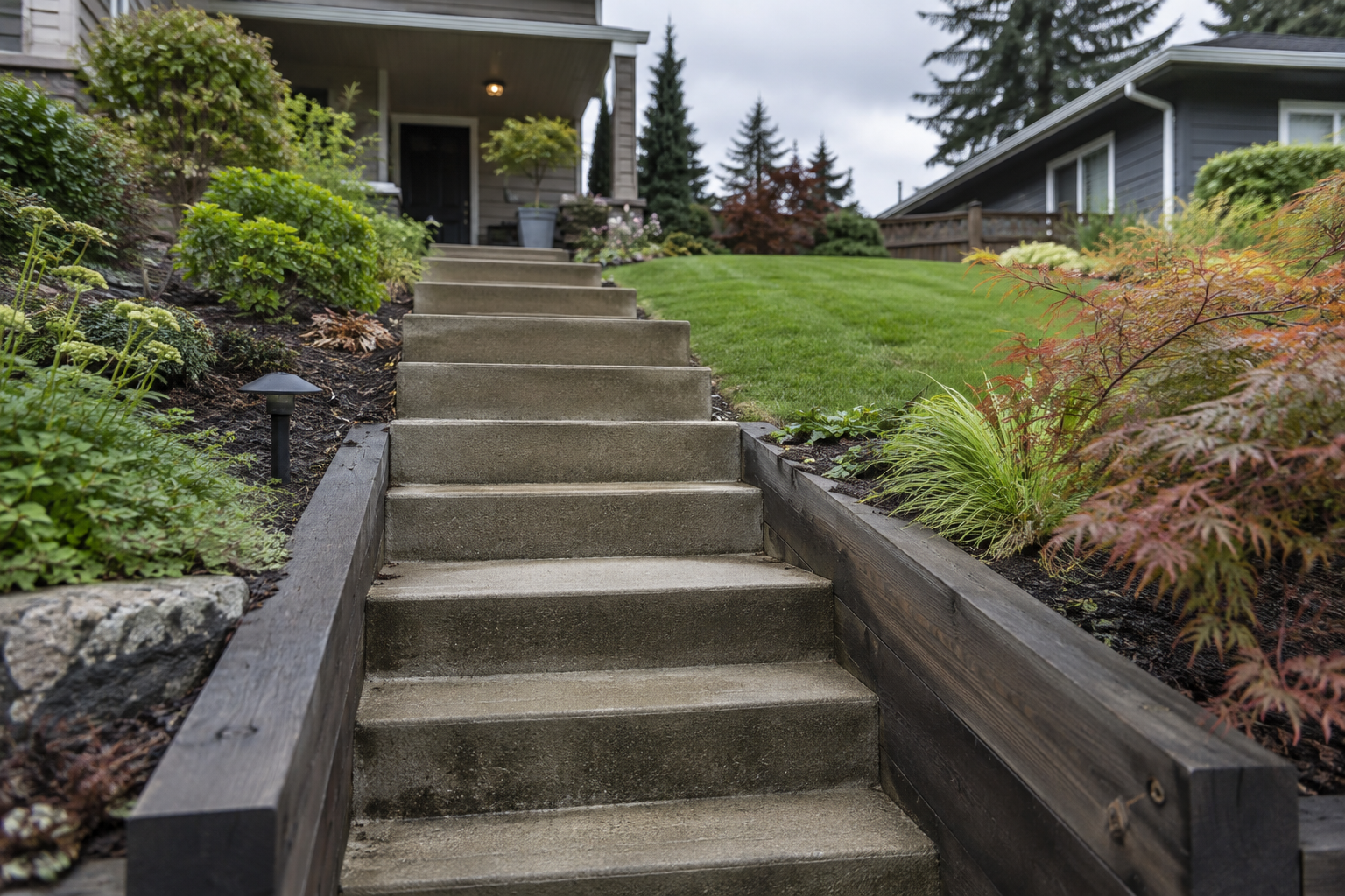 Illustrative example: Steps & retaining walls